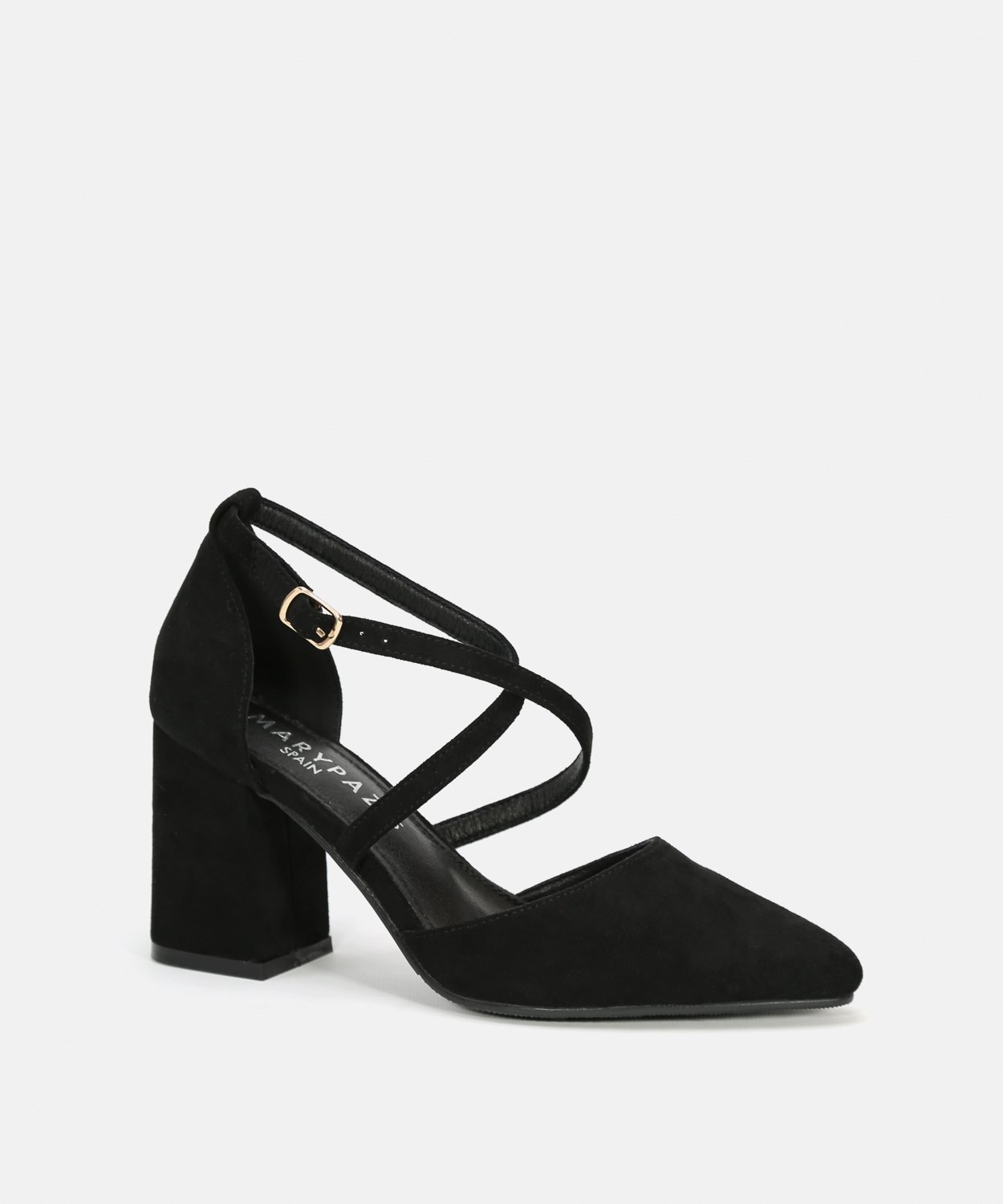 Zapatos tac&oacute;n tiras cruzadas